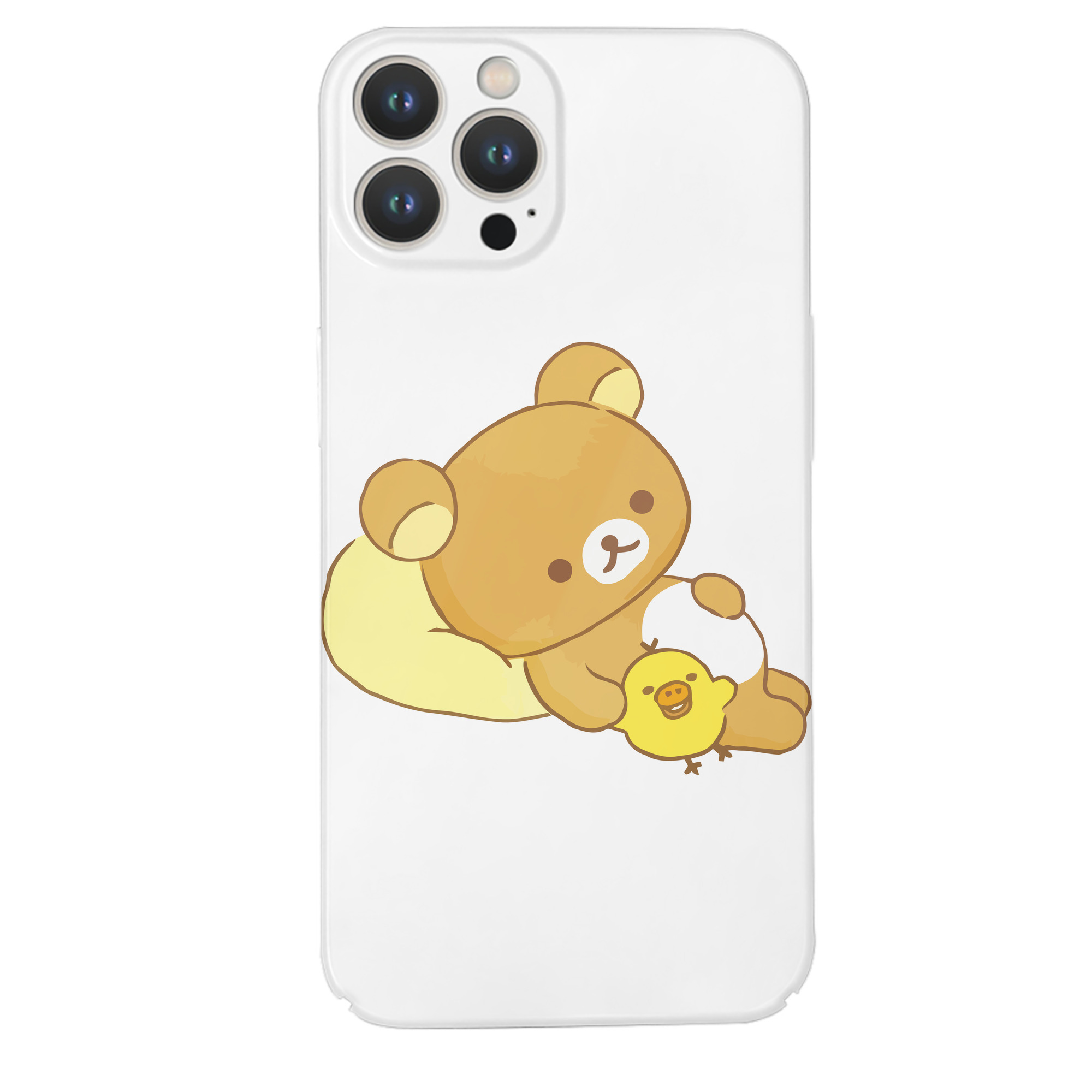 （画像用） リラックマ リラックマ キイロイトリ Rilakkuma Korilakkuma Kiiroitori 【iPhone 14シリーズ対応】ハードケース